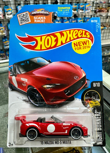 2016 Hot Wheels '15 Mazda MX - 5 Miata Night Burnerz Series - American Stanced