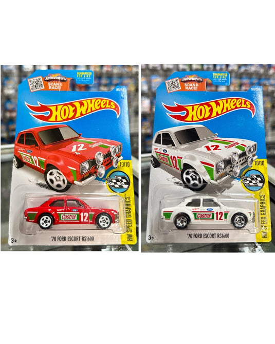 2016 Hot Wheels '70 Ford Escort RS1600 Speed Graphics Series 