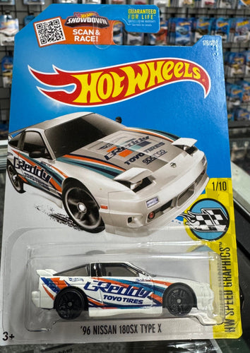 2016 Hot Wheels Greedy '96 Nissan 180SX Type X Speed Graphics Series 1/10 