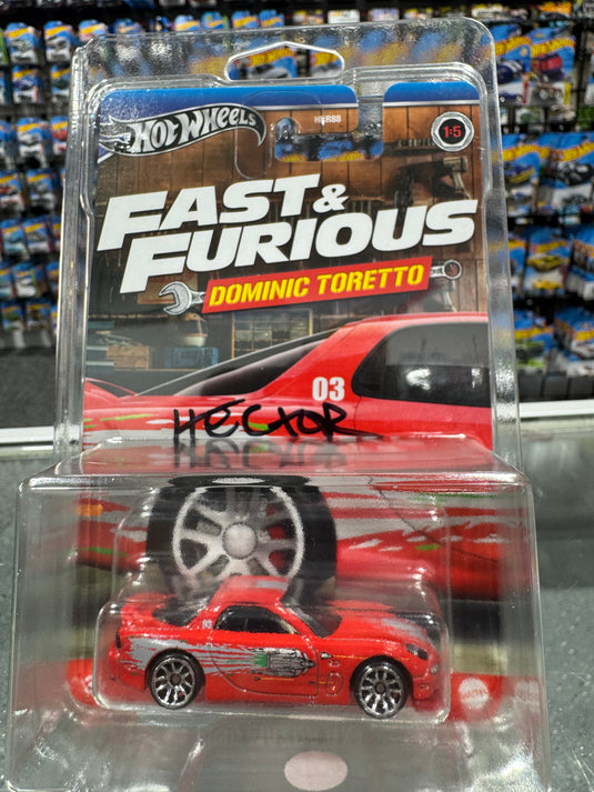 Hot Wheels Fast & Furious 1995 Mazda RX-7 Toretto Series 'Autographed'