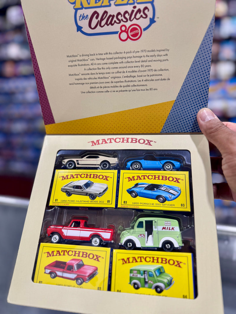 Load image into Gallery viewer, Matchbox Replay the Classics 4 Car Set
