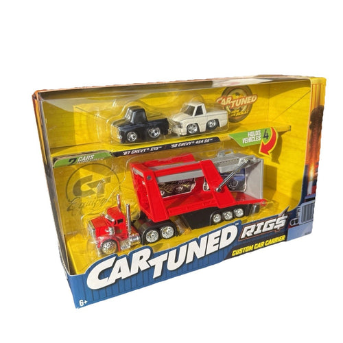 Car Tuned Rigs Custom Car Carrier w/ '87 Chevy C10 & '90 Chevy 454 SS