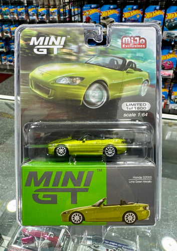 Mini GT MiJo Exclusive Honda S2000 Lime Green Metallic