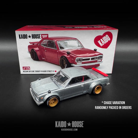 Kaido House x Mini GT Nissan 2000GT-R (KPGC10) Kaido Street V1 Red #175 CHASE