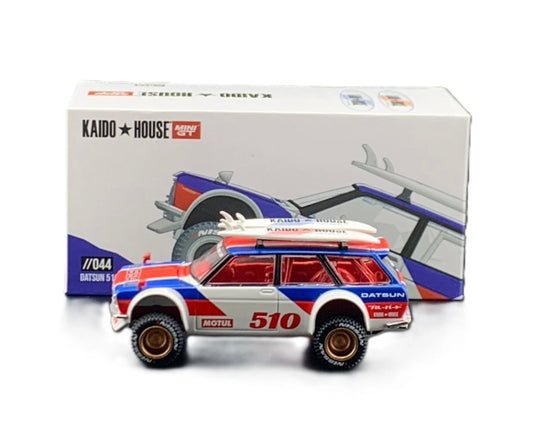 Kaido House x Mini GT KHMG044 1:64 Datsun 510 Wagon 4X4 Surf Safari RS (CHASE)