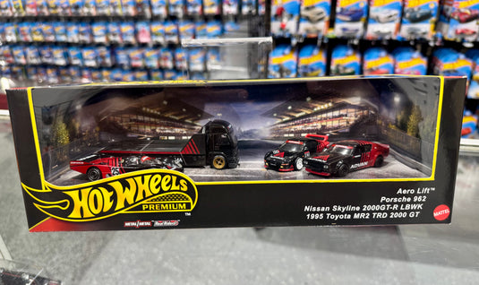 Hot Wheels Premium Diorama Advan 4 car Set
