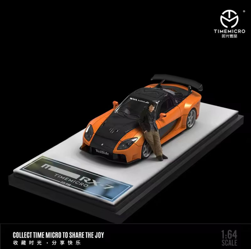 Load image into Gallery viewer, Time Micro RX-7 Fast and Furious with Han Mini Figurine
