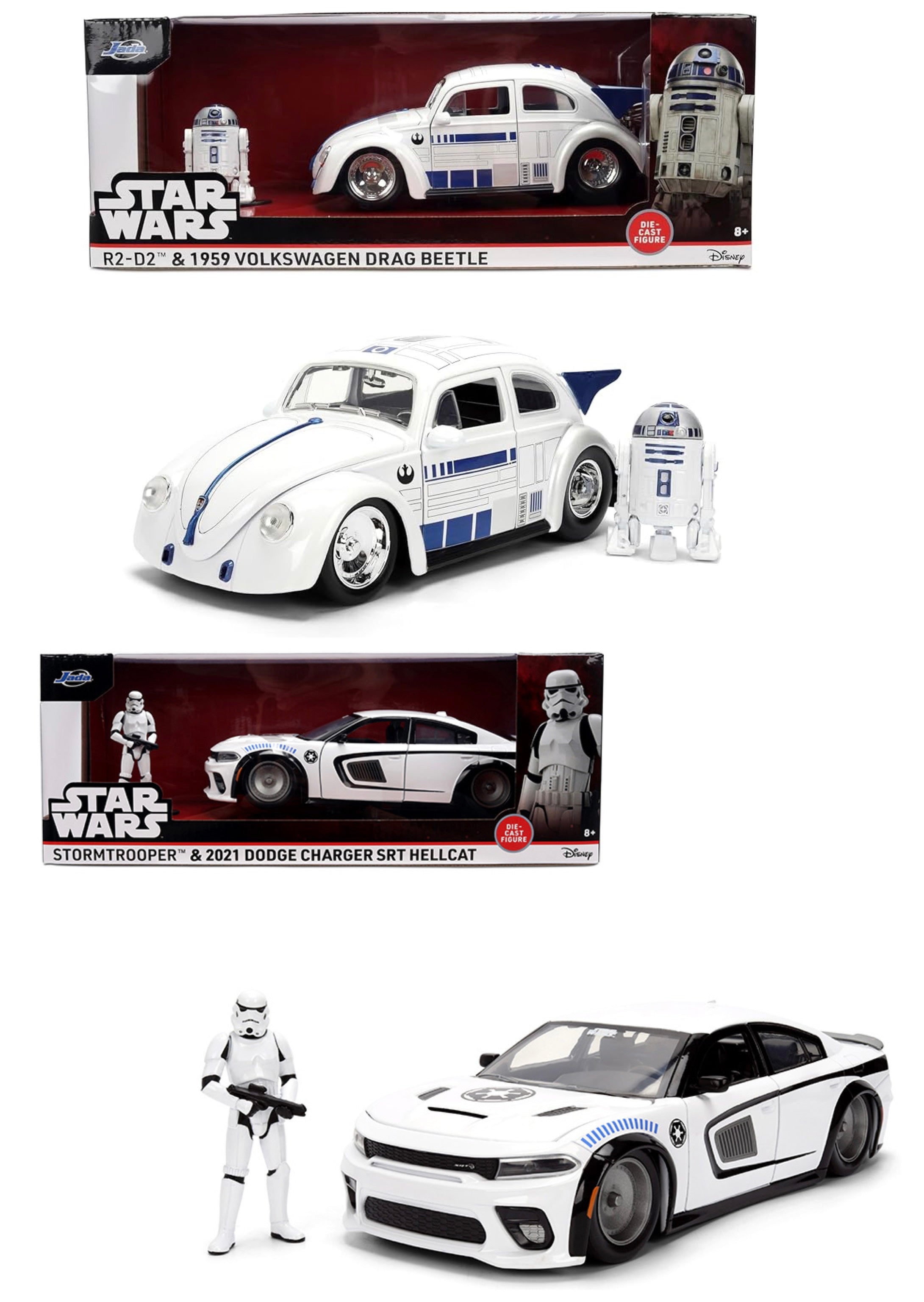 Jada Toys RDD2 Beetle / Storm Trooper Dodge Charger