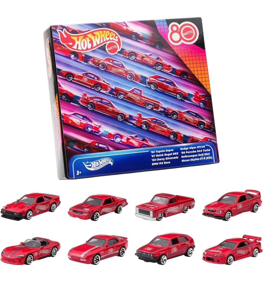 Hot Wheels 80th Anniversary 8 Car Set