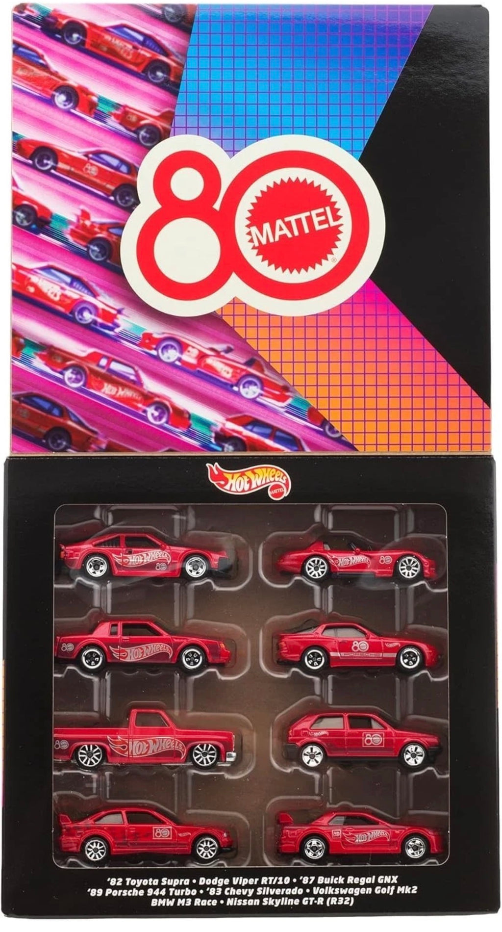 Hot Wheels 80th Anniversary 8 Car Set