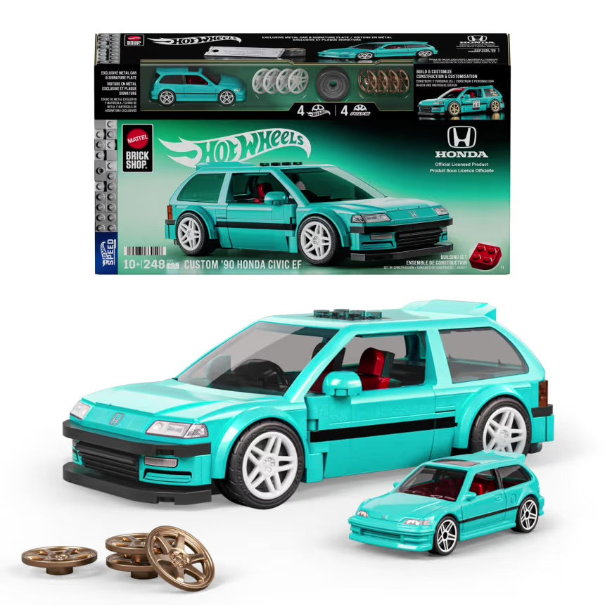 Mattel Brick Shop Hot Wheels Custom ’90 Honda Civic Ef Building Kit