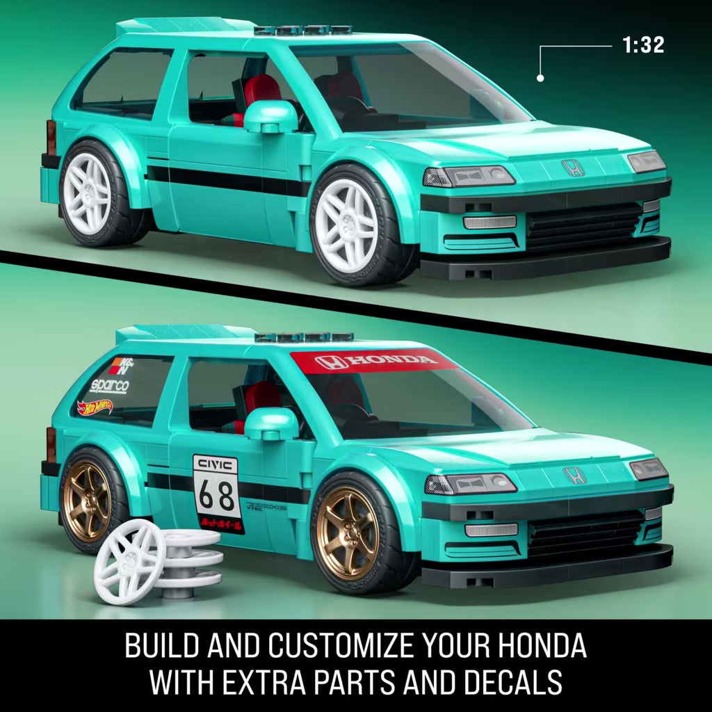 Mattel Brick Shop Hot Wheels Custom ’90 Honda Civic Ef Building Kit
