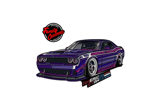 Dodge Challenger Custom Enamel Collector Pins