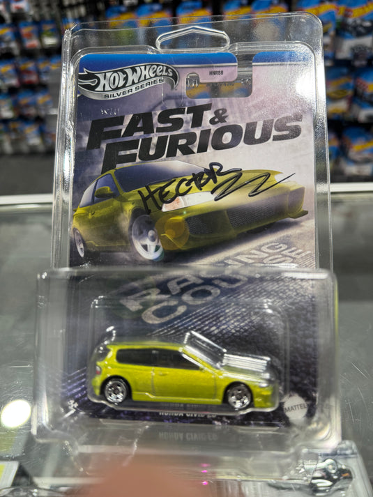 Hot Wheels Fast & Furious "Hectors" Honda Civic EG Silver Series 'Autographed'