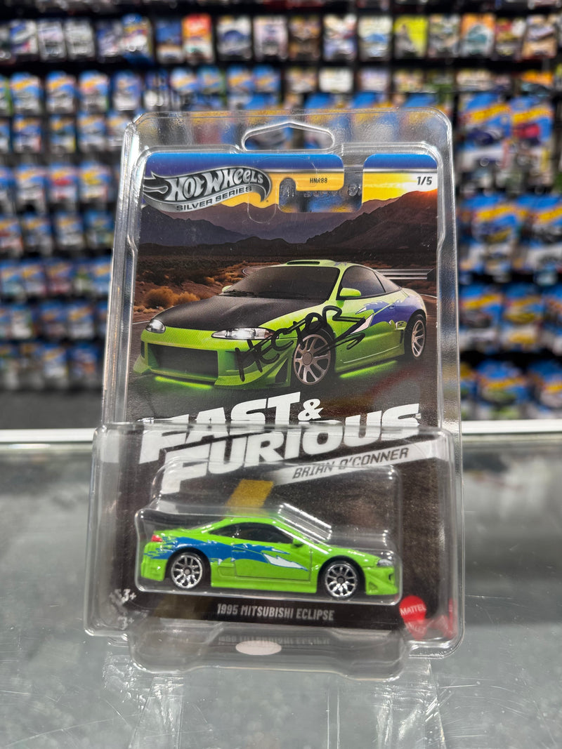 Load image into Gallery viewer, Hot Wheels Fast &amp; Furious 1995 Mitsubishi Eclipse Silver Series &#39;Autographed&#39;
