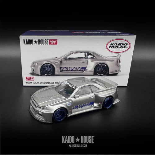 Kaido GT Nissan Skyline GT-R (R34) Kaido Works Shinjuku V1 Silver