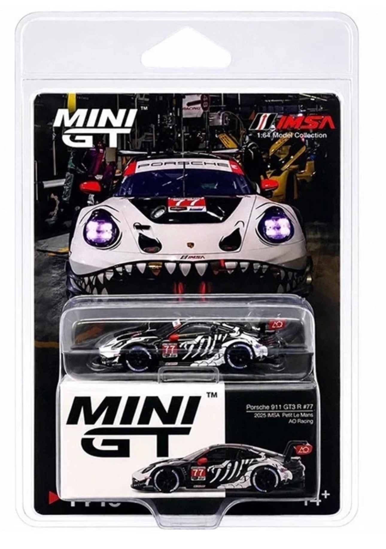 PORSCHE 911 GT3 R #77 SKELETON REXY PETIT LE MANS 2025 MINI GT