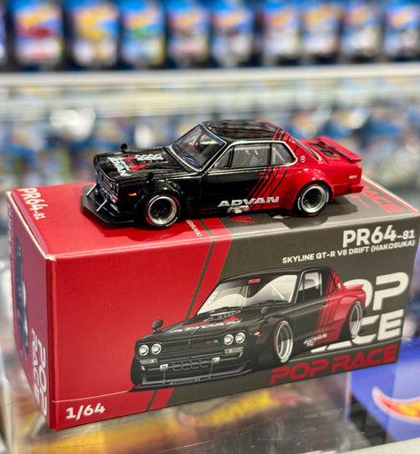 Pop Race PR64-81 Skyline GT-R V8 Drift Hakosuka Advan