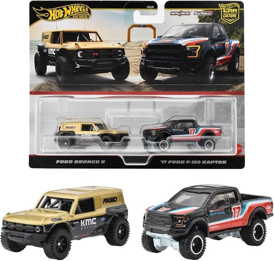 Car Culture Series Ford Bronco R & '17 Ford F - 150 Raptor - American Stanced