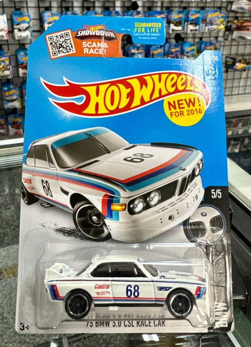 Load image into Gallery viewer, Hot Wheels &#39;73 BMC 3.0 CSL Race Car Black 2016 #190/250 BMW #5/5 &quot;White or Black&quot; - American Stanced
