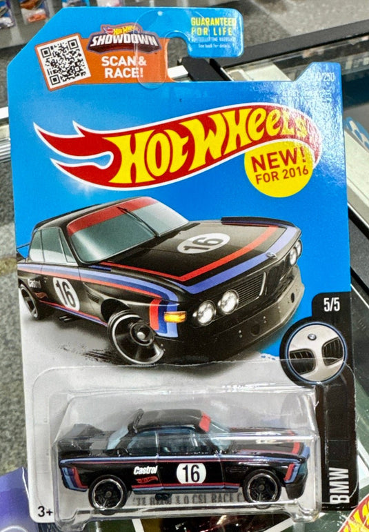 Hot Wheels '73 BMC 3.0 CSL Race Car Black 2016 