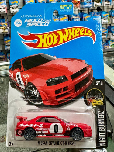 Hot Wheels Nissan Skyline GT - R R34 Night Burnerz Series 
