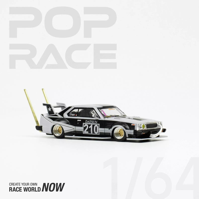 Load image into Gallery viewer, Pop Race Skyline C210 Kaido Racer Bosozoku Style BK 1:64 Scale - American Stanced
